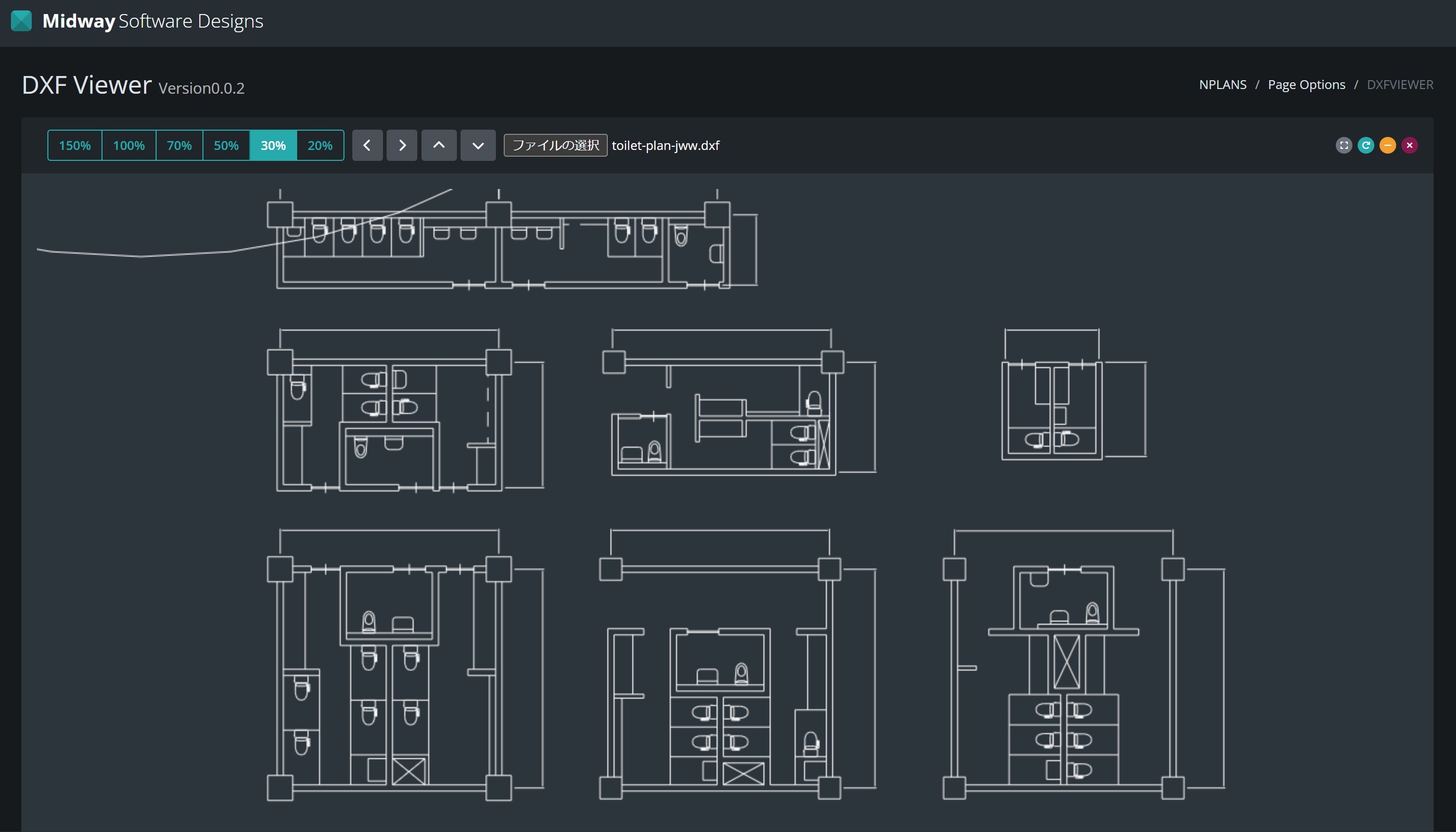 DXFファイルビューワーを新たに搭載。
